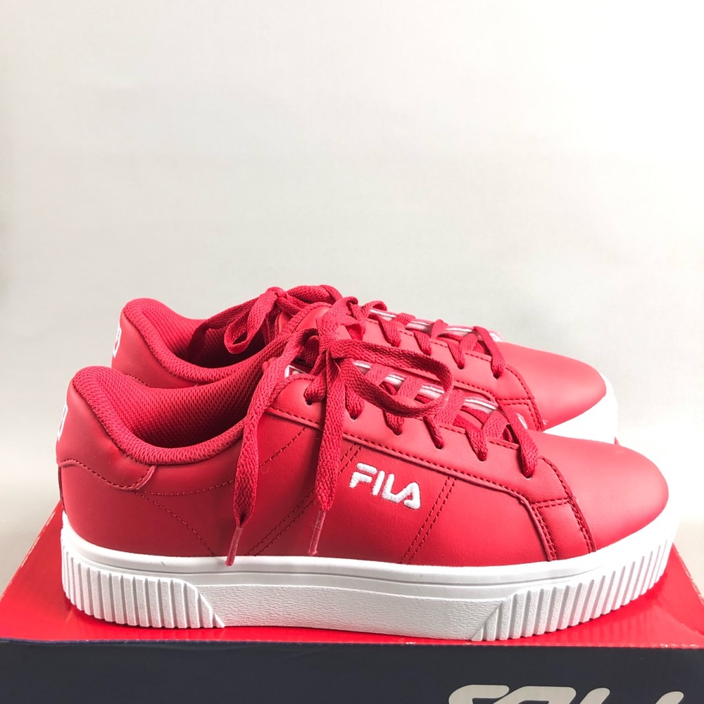 Fila Panache Women’s Red White Platform Wedge Sneaker